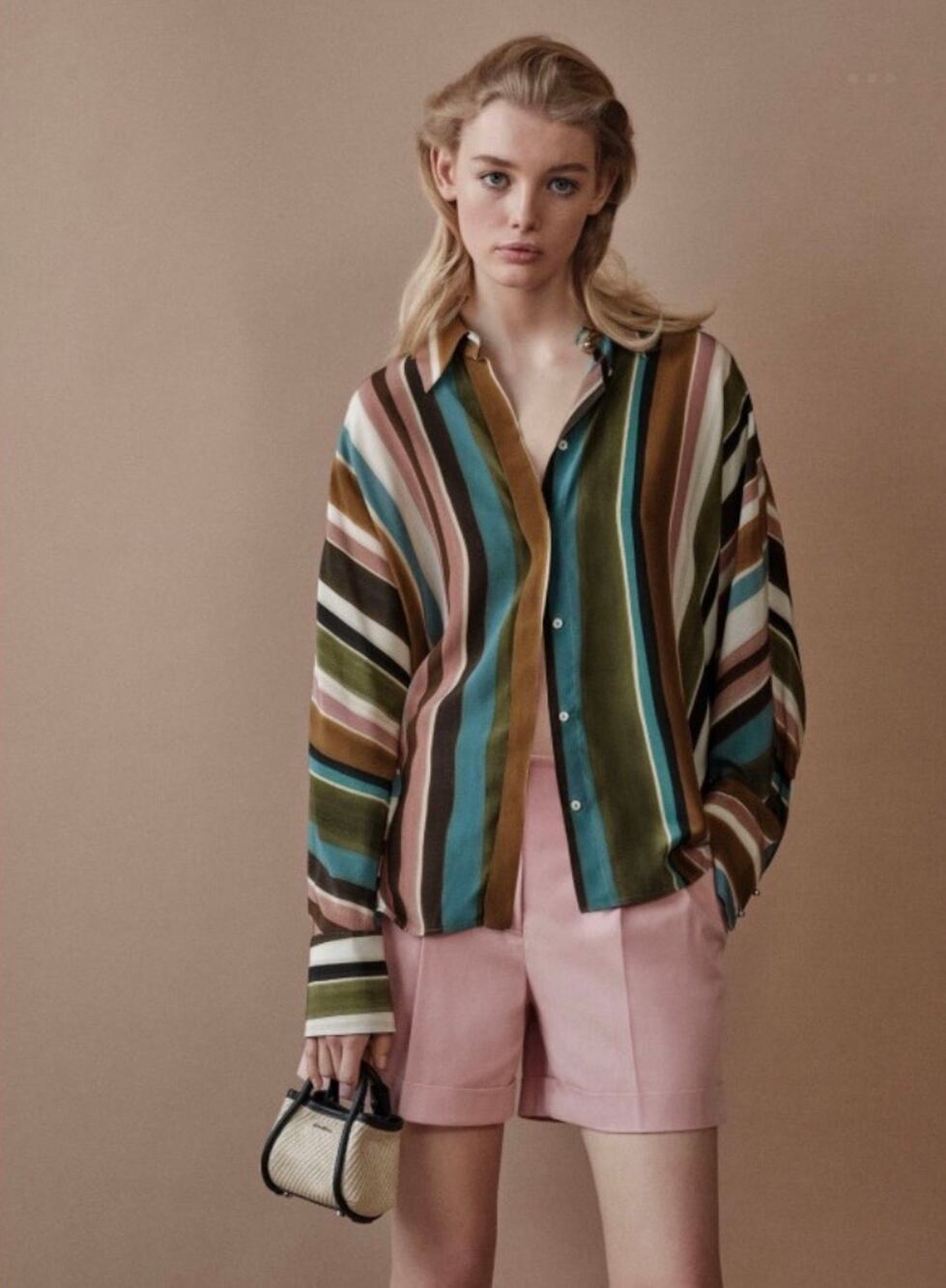 NWT Max Mara Studio Arpe Striped Silk Shirt – Size US 8